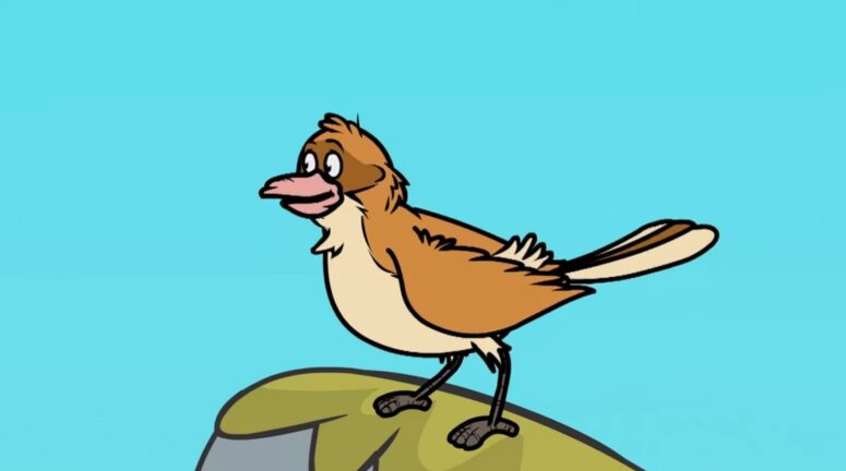 一只卡通沙雕鸟