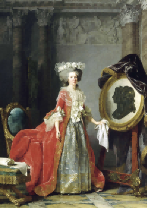 法国的阿德莱德，路易十五的女儿 为已故的父母和兄弟画奖章肖像