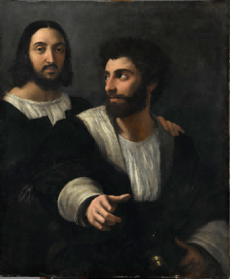 与朋友的自画像