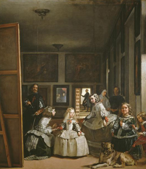 迭戈·委拉斯开兹 (1599-1660) 《拉斯梅尼纳斯》（腓力四世家族），1656 年 布面油画。高：3.18m；L.：2.76 m 西班牙，马德里，普拉多博物馆