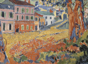 莫里斯·德·弗拉明克（Maurice de Vlaminck，1876-1958）《布吉瓦尔的机器餐厅》，约 1905 年 布面油画，60 x 81.5 厘米。巴黎卡冈诺维奇收藏，奥赛博物馆 © ADAGP，巴黎 2012