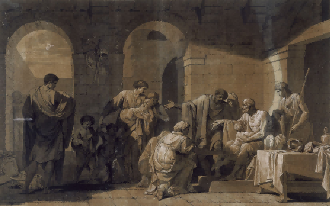 贝利撒留受到一位曾在他手下俘虏的农民的款待