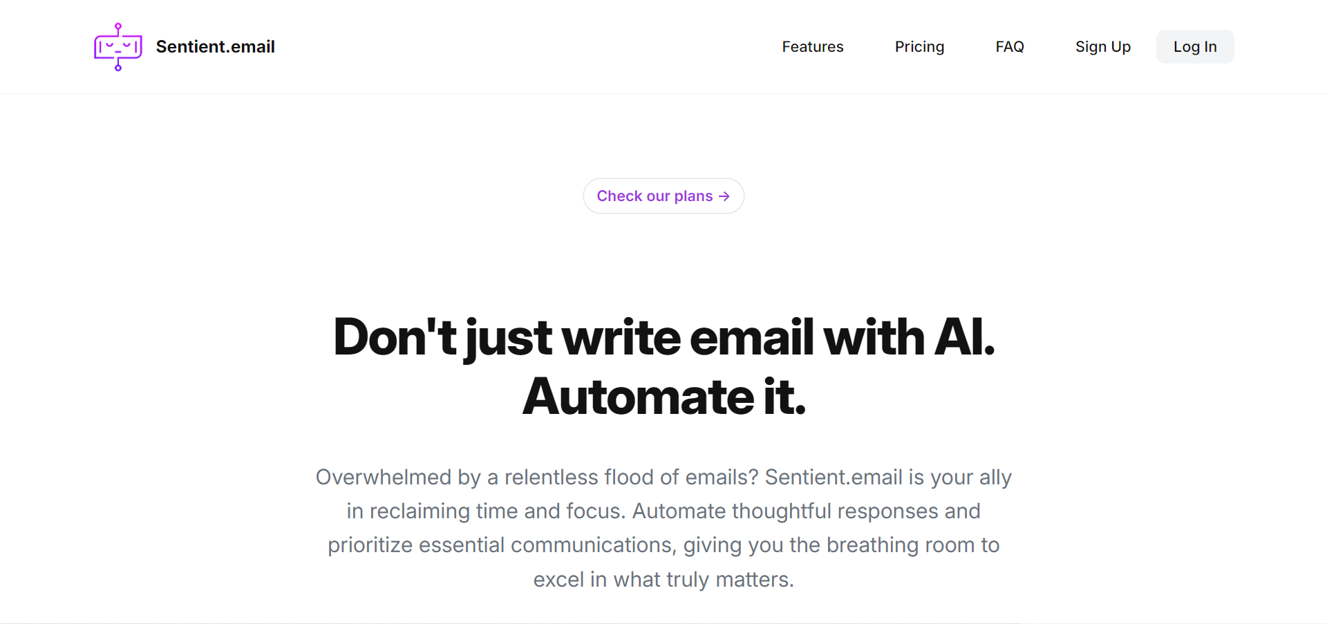 Sentient Email官网