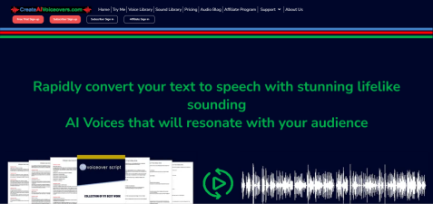 Create AI Voiceovers官网